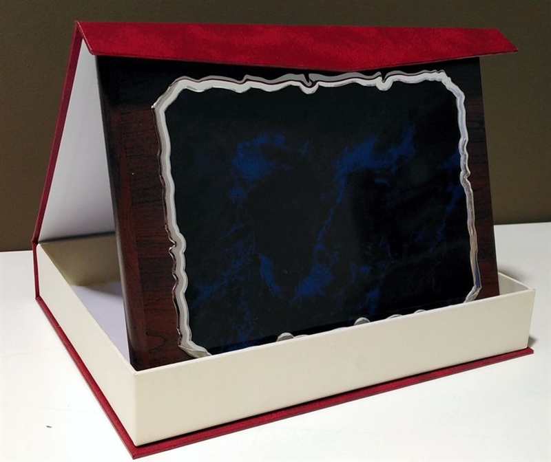 C0050-1 / PLACA AZUL CON ESTUCHE